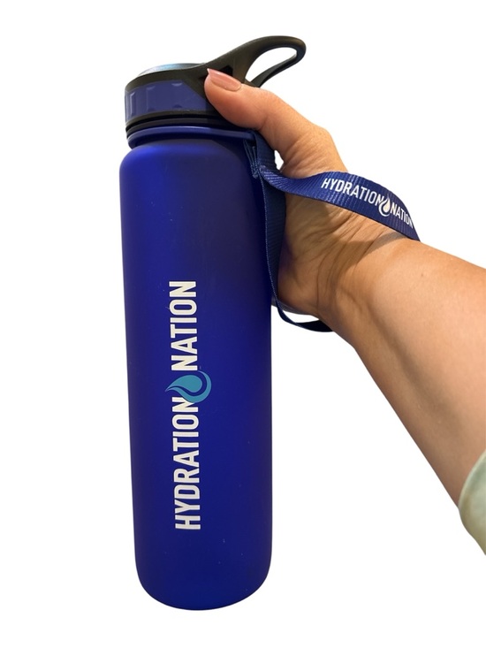 Hydration Nation Other - Hydration Nation 32oz Blue Water Bottle with Carry Strap NWOT